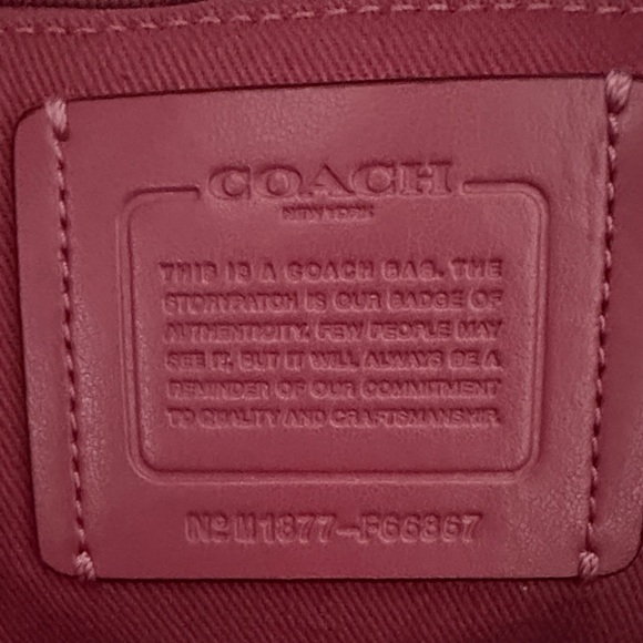 Coach Pink and Cream Checkered Tote - Picture 9 of 12